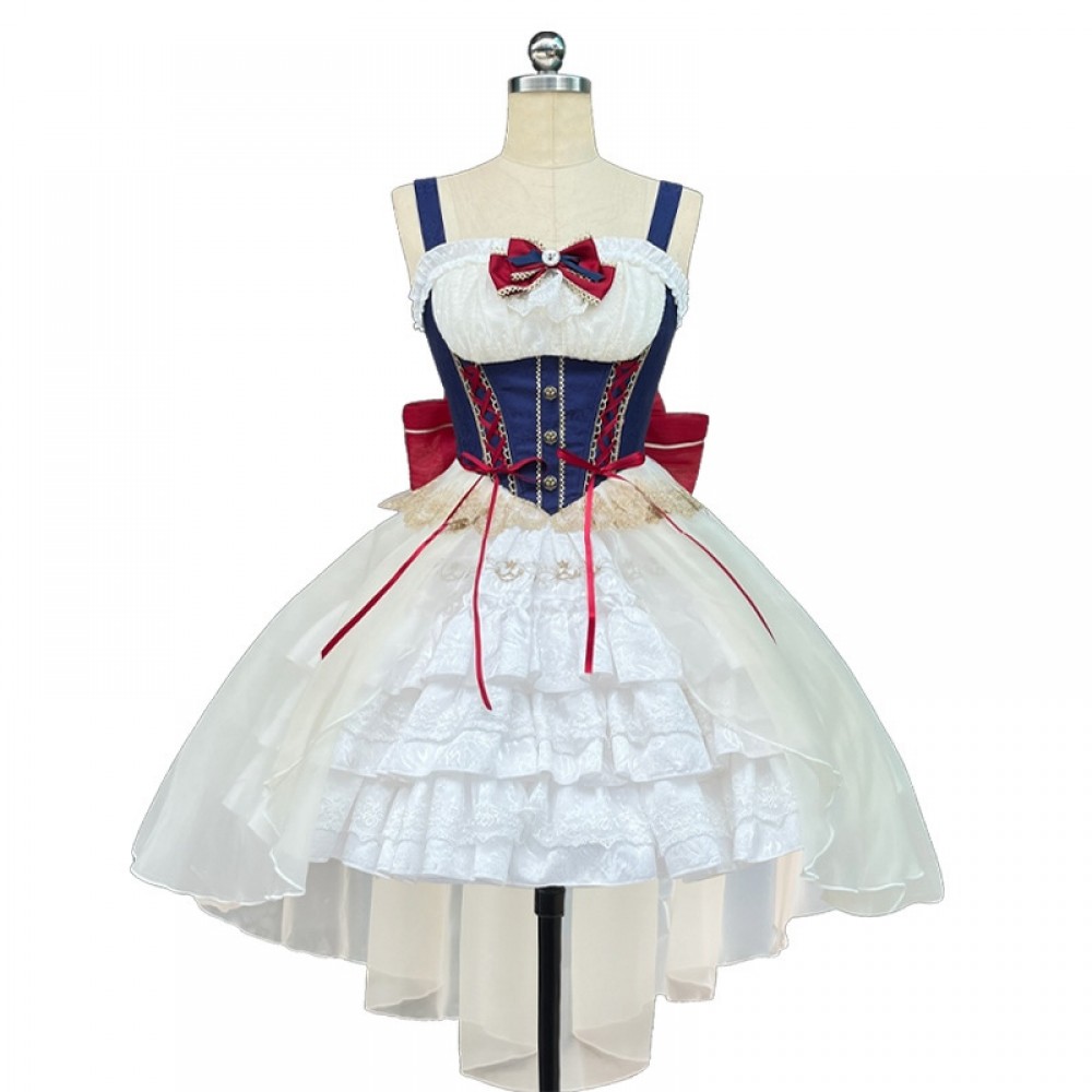 Snow White Slight Flower Marriage JSK Gorgeous Court Classic Lolita Sling Dress coscarnival main image 0